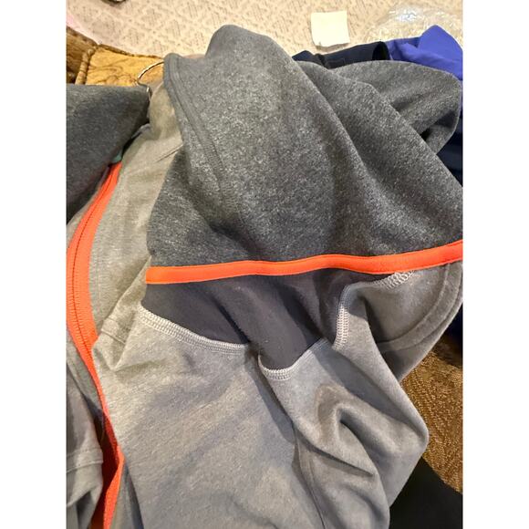 Lululemon Mens Active Full Zip Gray Jacket Orange  XL - Picture 7 of 8
